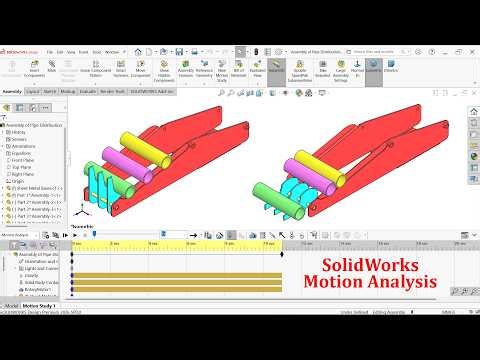 SolidWorks Animation of Round Tube Distribution(Motion Analysis)