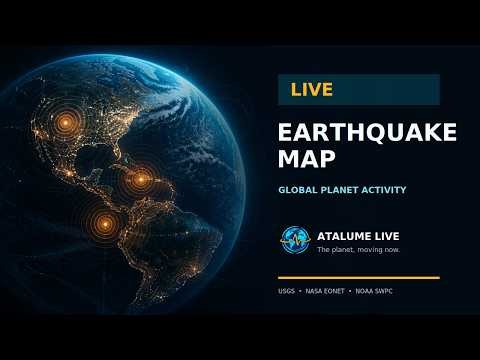 LIVE Earthquake Map & Planet Activity | Atalume Live