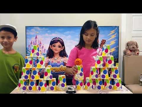 We Tried the Kids Cup Stacking Challenge… and It Got Crazy! 😂 | Gracie and Kayden Show