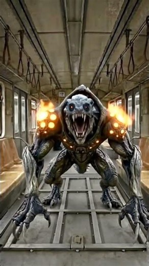 scared girl runing 😳👽👾 alien very aggressive and attack the girl #bunker #aishorts #weird