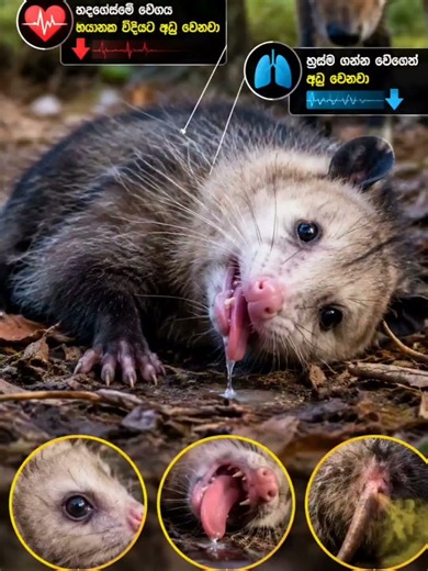 🤯 Why Does This Animal Play Dead?#opossum #animals #wild