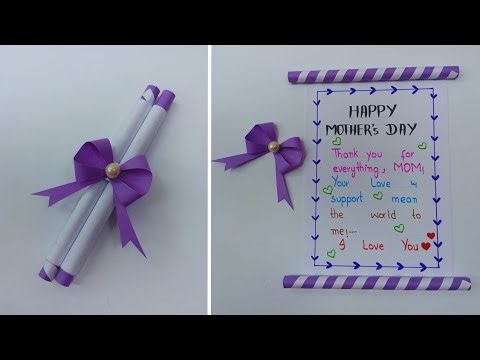 Beautiful Mother’s Day Scroll Card Making Idea | Handmade Mother’s Day Scroll Card