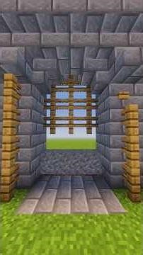 Minecraft Redstone Gate Build Tutorial 👀 #minecraft #shorts