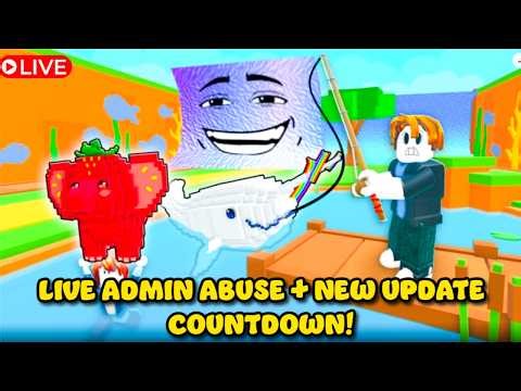 LIVE 🔴ADMIN ABUSE + NEW UPDATE COUNTDOWN In Escape Tsunami for Brainrots | Roblox #adminabuse