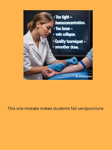 “This one mistake makes students fail venipuncture.”