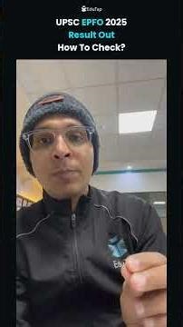 UPSC EPFO 2025 Result Out | How to Check & Download UPSC EPFO EO AO & APFC Result PDF