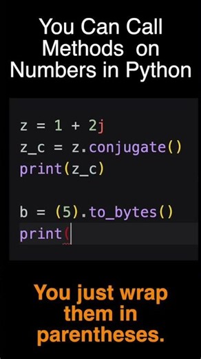 You Can Call Methods on Numbers in Python