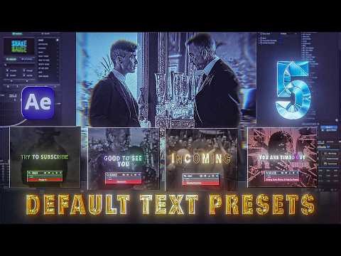 5 Text Animation Effects in After Effects - No Plugins