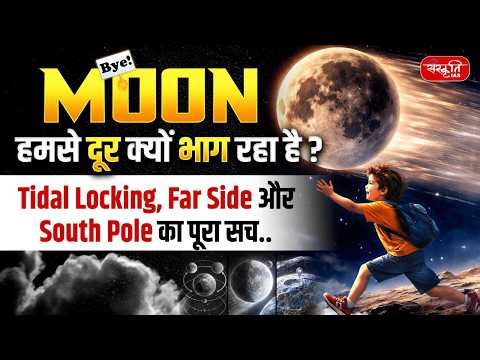 Why Is the Moon Moving Away from Earth? | Tidal Locking, Far Side & South Pole Explained | UPSC