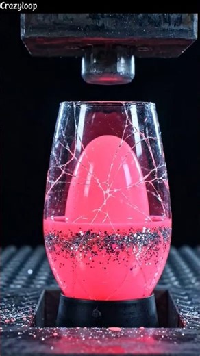 Hydraulic Press vs Glitter Lava Lamps!🌈💥 Satisfying Explosion in Slow Motion #usa #usashorts #shorts