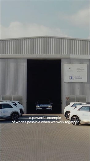Driving Sustainable Relief: Hyundai IONIQ 5 with the World Food Programme | #Shorts