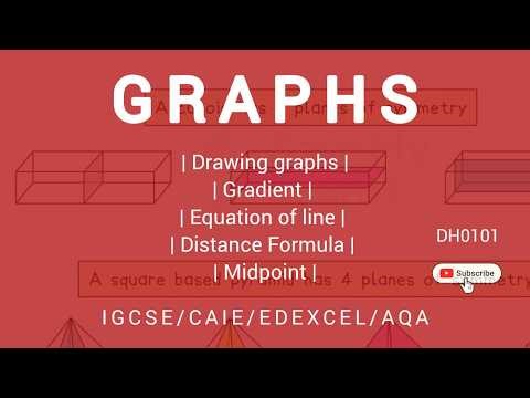 Graphs | Drawing linear graphs | Gradient/slope | Distance Formula | Midpoint Olevels DH0101