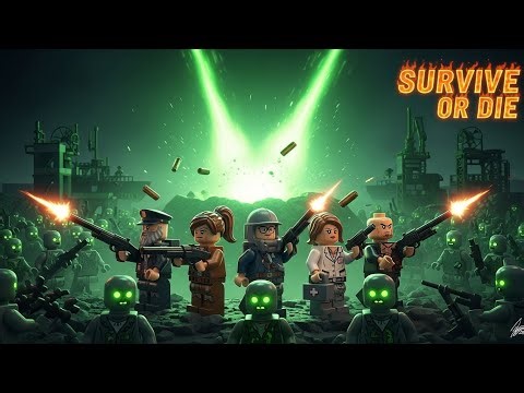 LEGO Zombie Movie: METEOR STRIKE 🌠 Alien Virus Outbreak at Industrial Port