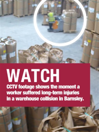 Watch moment 20-year-old worker riding pallet truck is hit by forklift in Yorkshire warehouse #yorkshire #hse #injuries #healthandsafety