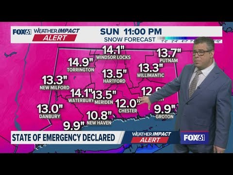 Latest on snowstorm in Connecticut at 4 p.m.