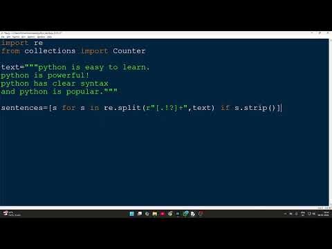 Python Text Analysis Tool | Word Frequency, Sentences, Longest Word | VTU Q9 | 1BPLC105B