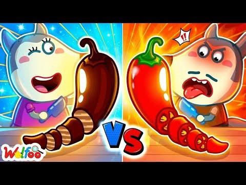 Chocolate VS Real Food Challenge - Safety Rules for Kids | Kids Cartoon | Wolfoo Cartoon