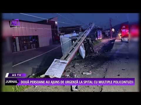 Serious accident in Viișoara, Bistrita: a minibus crashed into a pole