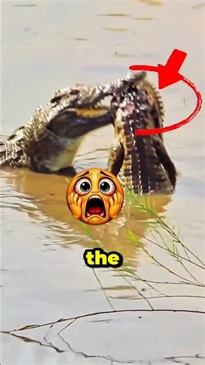 😱 Why Is This Crocodile Attacking Its Own Kind?! #shorts