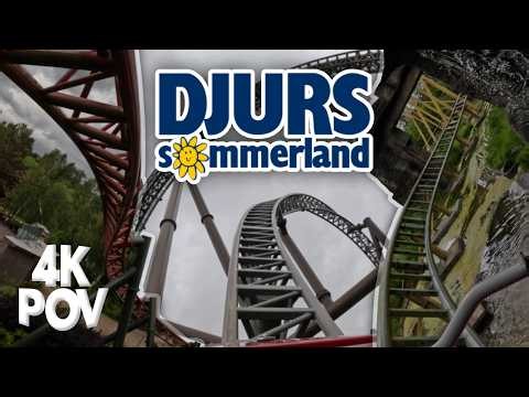 Djurs Sommerland - All Roller Coasters | 4K POV