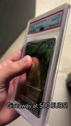 I’m Giving Away This PSA 10 at 500 Subs 😳 #giveaway #pokemon #tcgcommunity