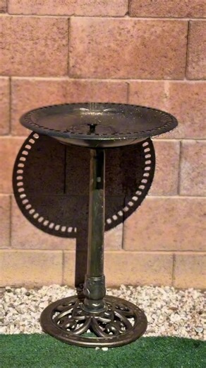 Solar-Powered Outdoor Fountain for Birdbaths