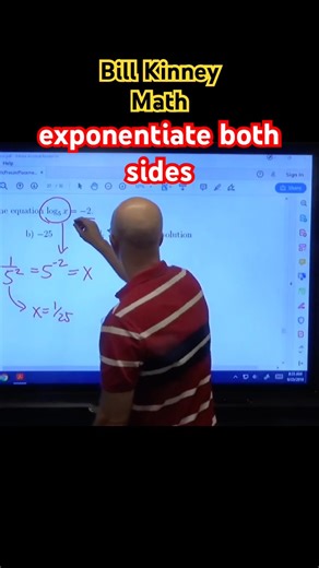 EXPONENTIATION to Solve log₅(x) = -2 (Using INVERSE Functions! 🔄 which UNDO Each Other!)