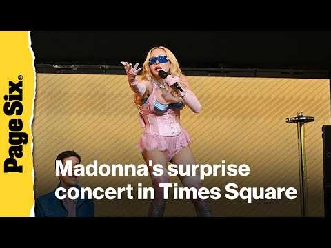 Madonna performs surprise concert in Times Square