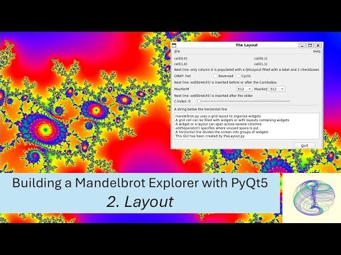 Building a Mandelbrot Explorer with PyQt5: 2. The Layout