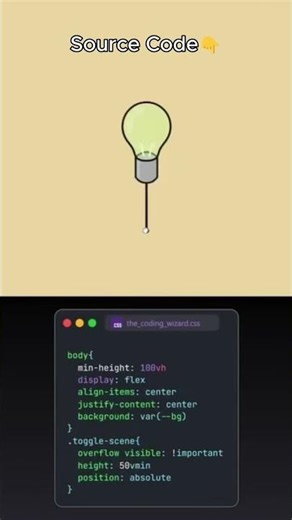 Light Bulb Effect #python #shorts #css