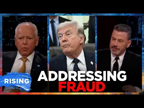 Tim Walz ADDRESSES fraud scandal on Jimmy Kimmel, BASHES Trump for TARGETING Minnesota | RISING