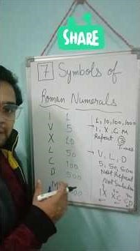 Roman Numerals – All Basic Rules & 7 Symbols Explained in Minutes | Maths Short Study |By Anshul Sir