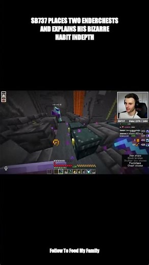 SB737 places TWO enderchests and explains his bizarre habit in-depth #SB737 #Minecrafttips #Gamerhab