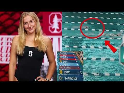 Horrifying Moment Stanford Swimmer Addison Sauickie Floats Face Down In Pool & Collapses After Race