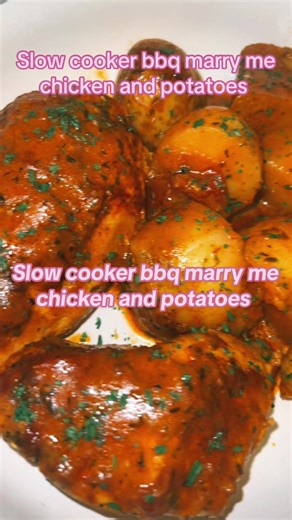 Delicious Slow Cooker BBQ Marry Me Chicken and Potatoes