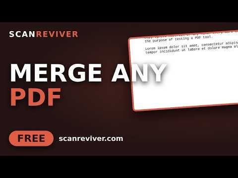 Merge PDF Files — Free, Combine Into One