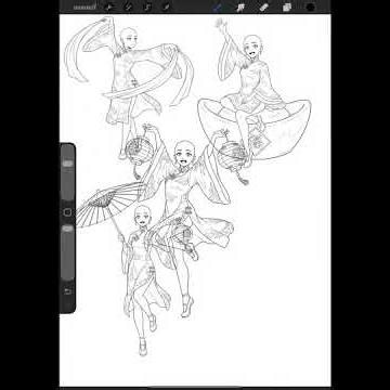 100 Procreate Anime Chinese New Year Stamps | Ancient Chinese Anime Poses, Manga & Base Anime Stamps