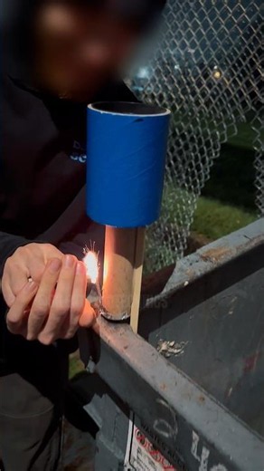 STROBE ROCKET IN THE HOOD! #viral #pyro #fireworks
