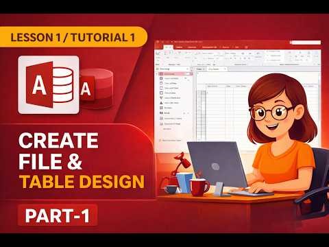 MS Access Tutorial 1 | Create Database & Table Design (Beginner Guide)