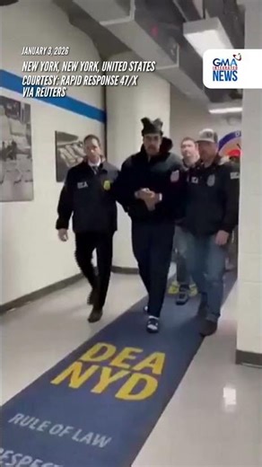 Maduro walks hallway at US DEA offices following detention | GMA Integrated News