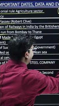 Most Important Dates and Data | Indian Economic development CH- 1 | Class 12 Economicc Boards 2026