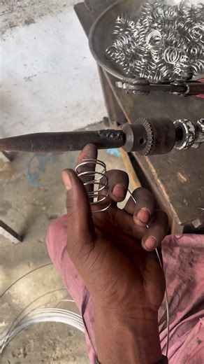 Simple Spring Making 🔥 Wire to Spring on Lathe Machine