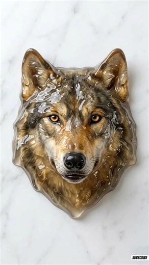 Wolf Face Slime 🐺 Ultra Realistic ASMR Squish & Stretch #shorts