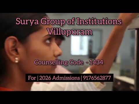 Surya Group of Institutions | Villupuram | Engineering Admission 2026#SuryaGroup #Villupuram #