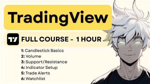 I recorded a 1-hour video guide on how I use TradingViewThis is beginner-intermediate friendly.I include theory, chart examples and also give away all the code for 3 custom indicators that I built. I'll also put all of relevant resources in a post below this one. 0:00 The 2 Main Problems On The Charts Of Most Traders0:47 Lesson 1: Candlestick Basics6:38 Lesson 2: Volume (Full Guide)20:55 Lesson 3: Support and Resistance (Full Guide)30:51 Lesson 4: Setting Up Trading Indicators34:37 VWAP (Full Gu