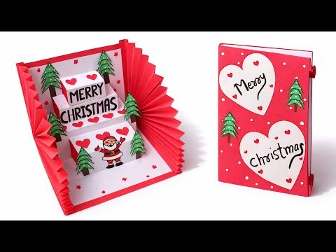 Handmade Christmas Pop Up Card 🎅 | Easy Paper Craft Christmas Card | DIY 3D Card