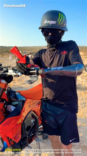 How Does The Boy Ride The Bike With One Hand? 😨🚲