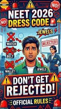👗 DRESS CODE for NEET 2026 | NTA Official Rules! | What to Wear? | ✅️ Complete Guidelines #NEET