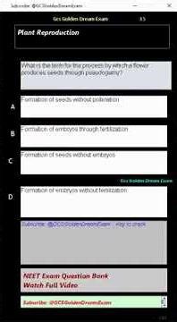 NEET Biology: Plant Reproduction in 1 Minute |Quick Learning 71