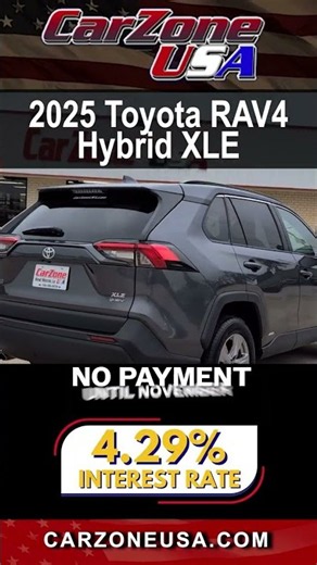 Efficiency with a little extra style. The 2025 Toyota RAV4 Hybrid XLE.